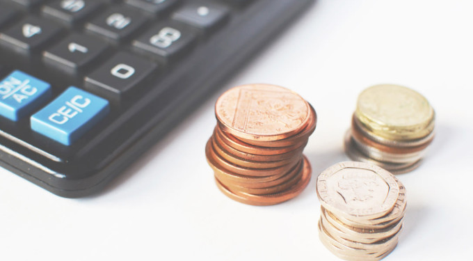 Coins stacked