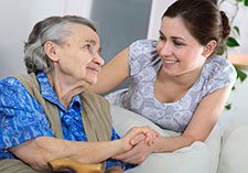 Lifeline Alarm User and her carer